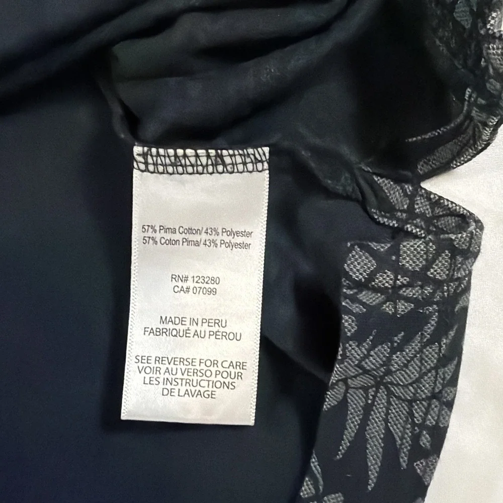 Travis‎ Mathew Polo Shirt Mens 2XL Pineapple AOP Golf Pima Off The Cape Preppy